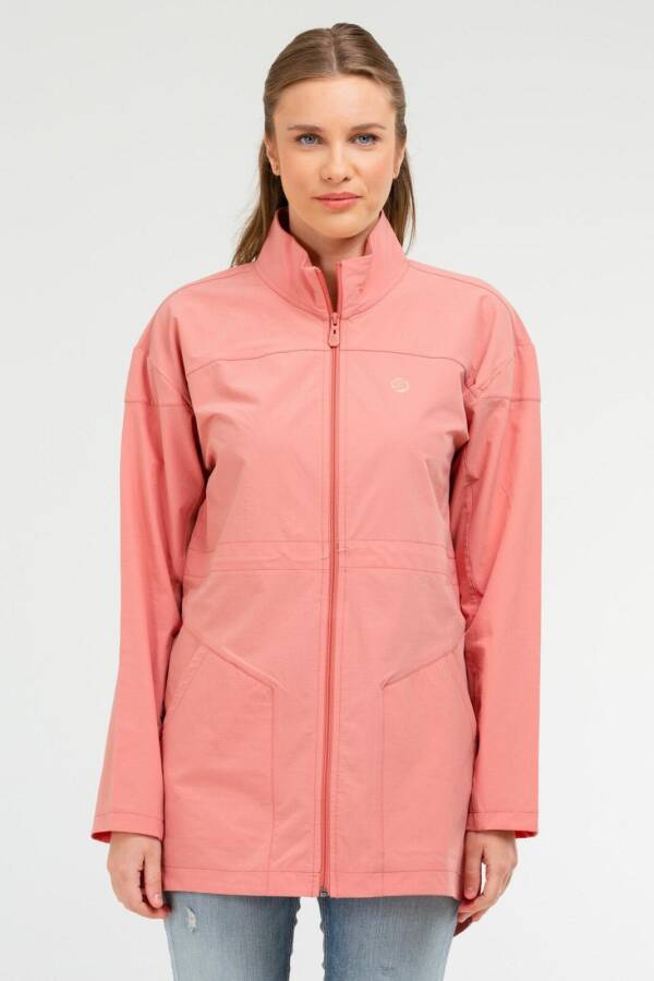 Pudra Regular Dik Yaka Kadın Tunik sc1092 - Speedlife