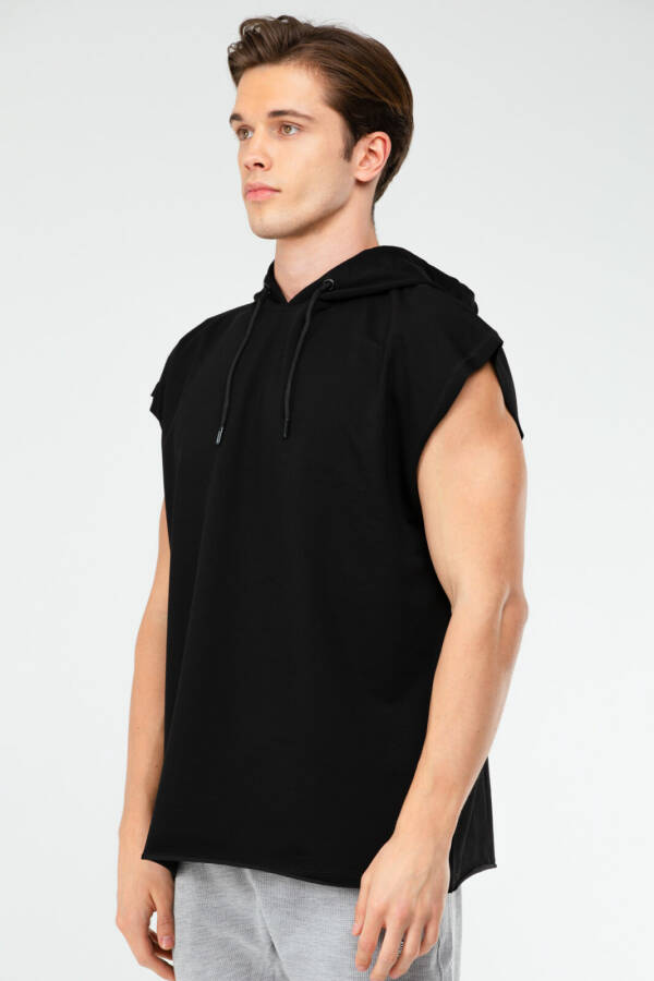 Siyah Oversize Pamuklu Kapüşonlu Erkek Spor Atlet xf1624 - Speedlife