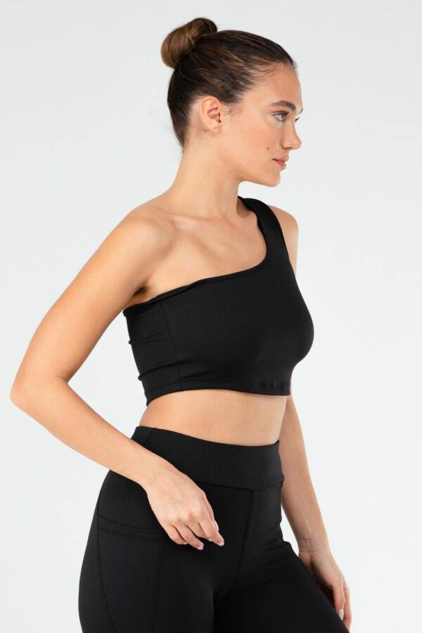 Siyah Regular Açık Yaka Kadın Sporcu Sütyeni Bra sf0641 - Speedlife (1)