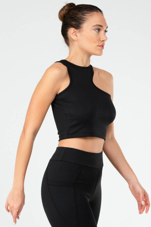 Siyah Regular Açık Yaka Kadın Sporcu Sütyeni Bra sf0642 - Speedlife (1)