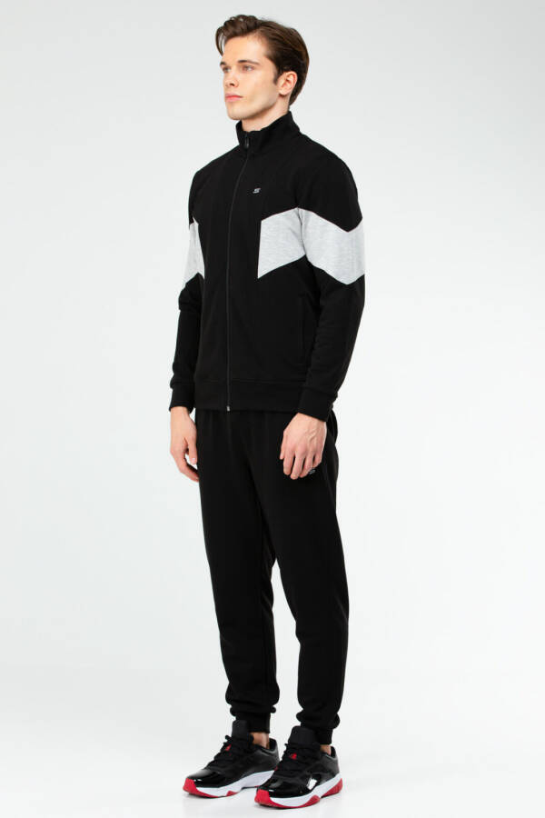 Siyah Regular Dik Yaka Erkek Eşofman Takım xa1727 - Speedlife (1)