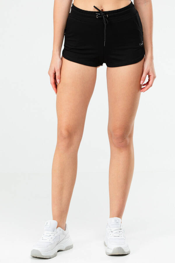 Siyah Regular Pamuklu Yandan Cep Kadın Şort se0070 - Speedlife