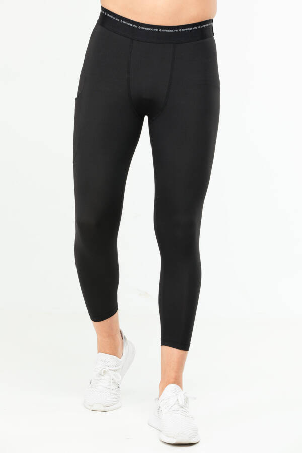 Siyah Slim Fit Cepli Erkek Tayt xt0022 - Speedlife (1)