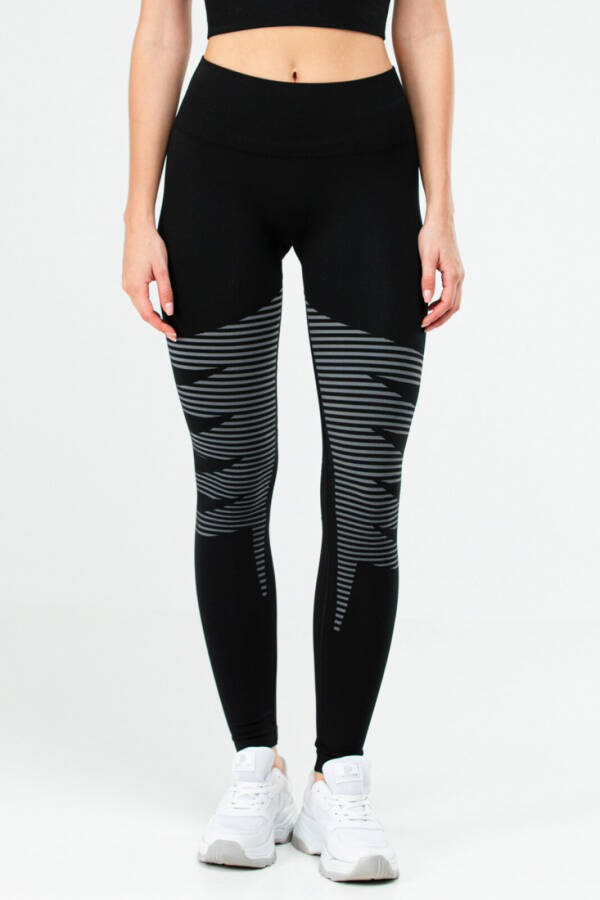 Siyah Slim Fit Toparlayıcı Seamless Kadın Tayt ssd0025 - Speedlife