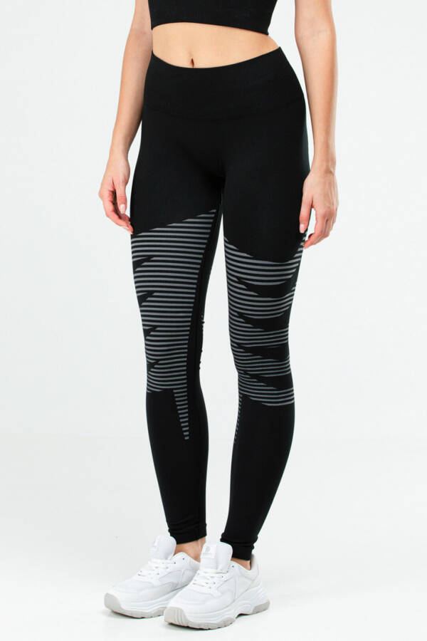 Siyah Slim Fit Toparlayıcı Seamless Kadın Tayt ssd0025 - Speedlife (1)