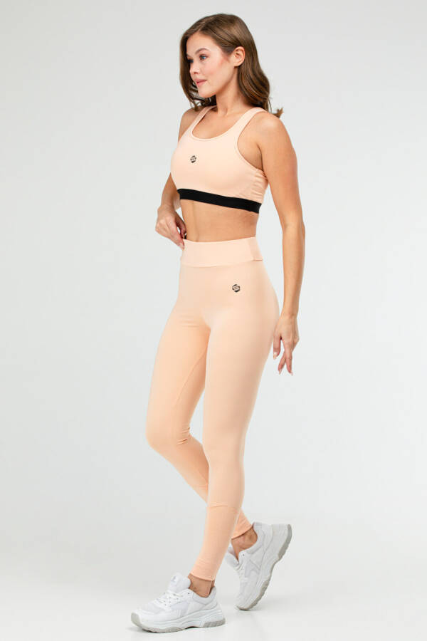 Somon Slim Fit Düz Bisiklet Yaka Kolsuz Üçlü Kadın Tayt Takım sb0799 - Speedlife