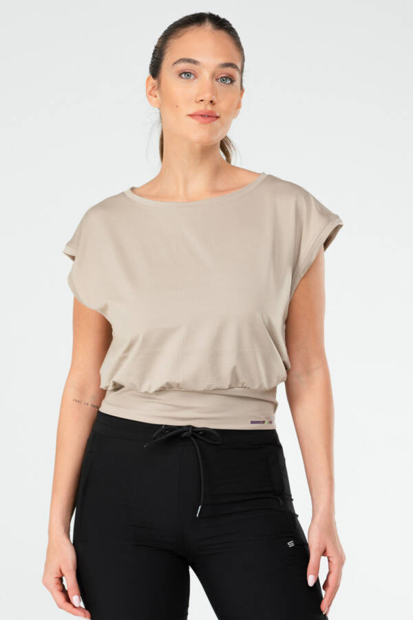 Taş Regular Likralı Bisiklet Yaka Sıfır Kol Kadın Tişört sf0638 - Speedlife