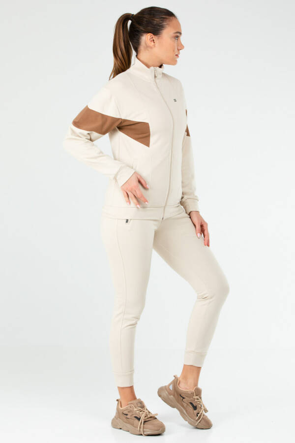 Taş Slim Fit Pamuklu Dik Yaka Kadın Eşofman Takım sa2621 - Speedlife (1)