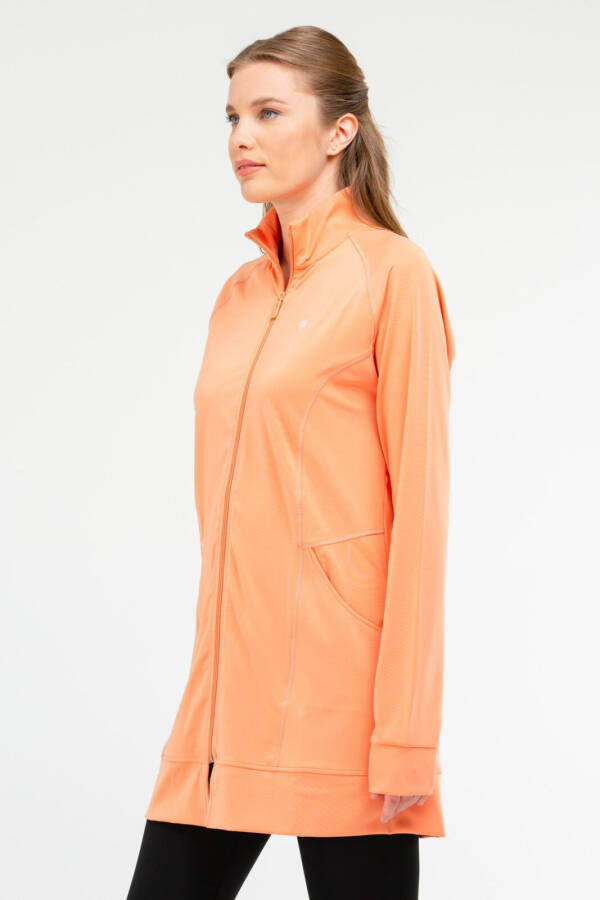 Turuncu Regular Micro Dik Yaka Kadın Tunik sc1086 - Speedlife (1)