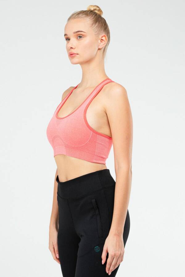 Turuncu Slim Fit Açık Yaka Kadın Seamless Sporcu Sütyeni Bra ssf0015 - Speedlife (1)