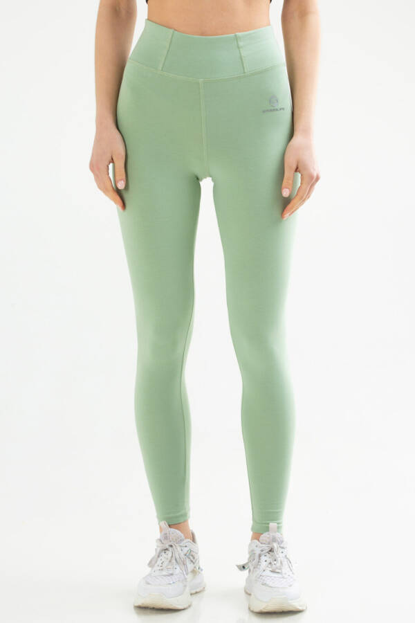 Yeşil Slim Fit Likralı Yüksek Bel Toparlayıcı Kadın Tayt sd0756 - Speedlife